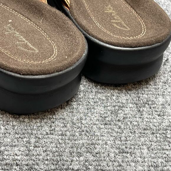 Clarks Womens Slip-on Mules Brown Size 10 M - Picture 6 of 9